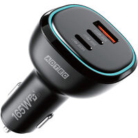 Power Delivery対応 シガーソケットタイプ充電器/165W/USB Type-A 1ポート Type-C 2ポート/ブラック ACPD-V165AC2
