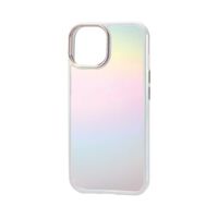 iPhone 15用ハイブリッドケース/&Me/オーロラ/ストラップシート付属/フレームカラー/ホワイト PM-A23AHVCAWH