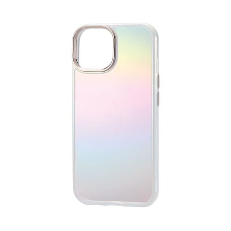 iPhone 15用ハイブリッドケース/&Me/オーロラ/ストラップシート付属/フレームカラー/ホワイト PM-A23AHVCAWH
