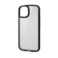 iPhone 15用ハイブリッドケース/TOUGH SLIM LITE/フレームカラー/Sクリア/ストラップシート付/ブラック PM-A23ATSLFCSBK