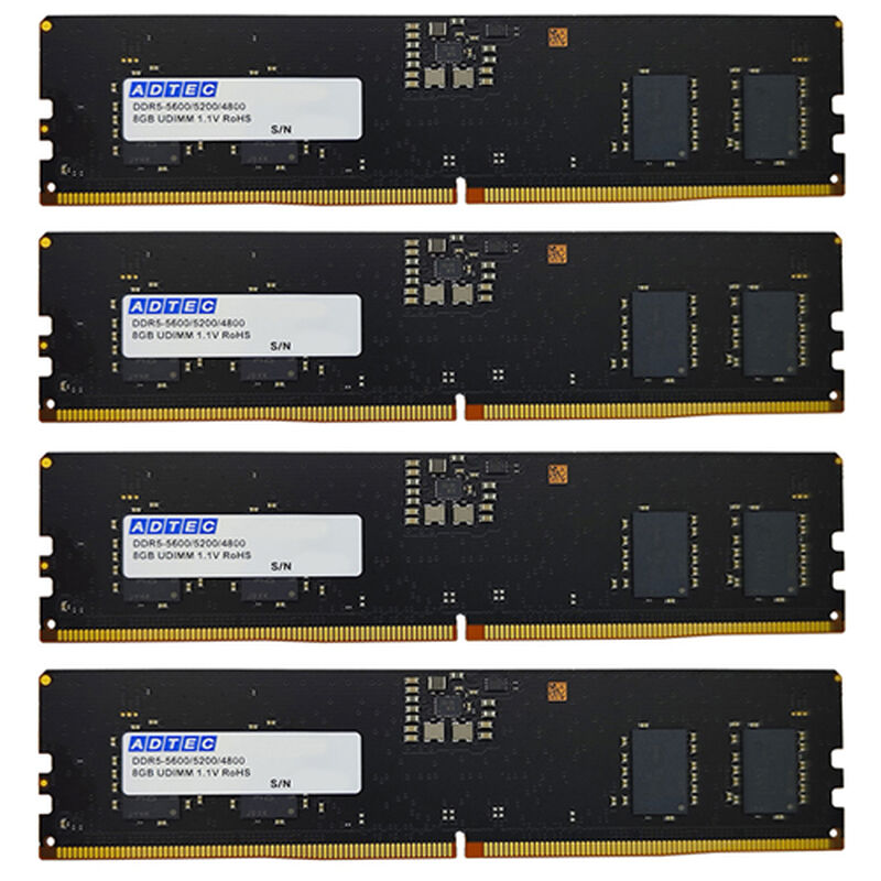 DDR5-5600 UDIMM 8GB×4枚 ADS5600D-X8G4