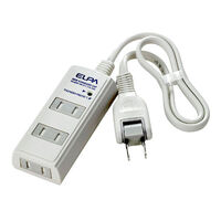 耐雷コード付タップ 3個口 2m ホワイト WBT-3020SBN(W)