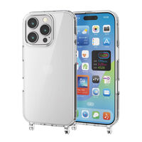 iPhone 16 Pro用ハイブリッドケース/ストラップホール付き/クリア PM-A24CHVCKSHCR