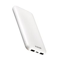 モバイルバッテリー/リチウムイオン電池/15W/10000mAh/USB-C×1/USB-A×2/microB×1/ホワイト DE-C66-10000WH