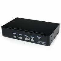 プロ仕様 4ポートシングルVGAディスプレイ対応USB接続KVMスイッチ / PCパソコンCPU切替器 4ポートUSBハブ内蔵 SV431USB
