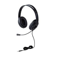 有線ヘッドセット/指向性マイク/ノイズキャンセリング/4極/大型/1.8m/ブラック HS-HP07STBK