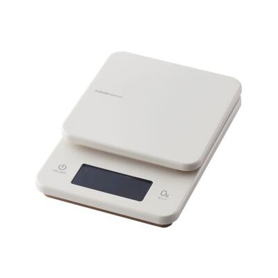 キッチンスケール/計量器/最大3kg/最小0.5g表示/バックライト付/アイボリー HCS-KSA01IV