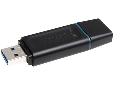 64GB USB3.2 Gen 1メモリー DataTraveler Exodia (Black + Teal) DTX/64GB
