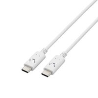USB Type-C to USB Type-Cケーブル/USB PD対応/顔つきタイプ/2.0m/しろちゃん(ホワイト×ブラック) MPA-CCF20WF