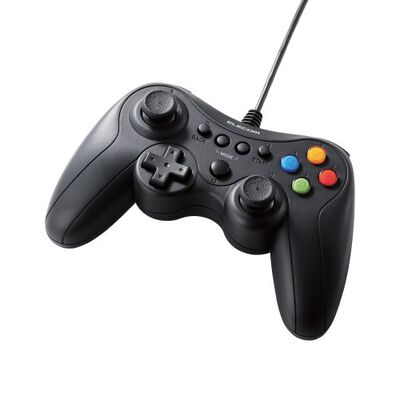 ゲームパッド/有線/Xinput/Xbox系配置/FPS仕様/メカニカルトリガー/スティックカスタマイズ対応/振動/ブラック JC-GP30XVBK