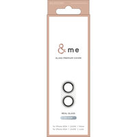 iPhone 16/iPhone 16 Plus用カメラレンズカバー/ガラス/&Me/グリッター仕様/シルバー PM-A24AFLLP5SVG