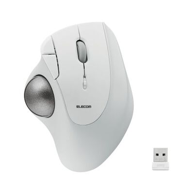 トラックボールマウス/IST/36mmボール/親指/人工ルビー支持/無線2.4GHz/5ボタン/ホワイト M-IT10DRWH