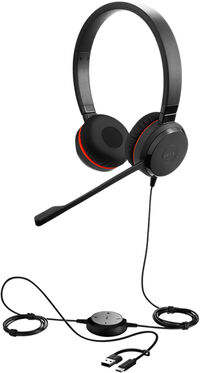 Jabra USBヘッドセット USB-C/A 両耳 UC認定「Jabra Evolve 20 SE UC Stereo USB C/A」 4999-829-469