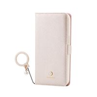 iPhone 16e/レザーケース/手帳型/磁石付き/リング付き/ホワイト PM-A25SPLFJM2WH