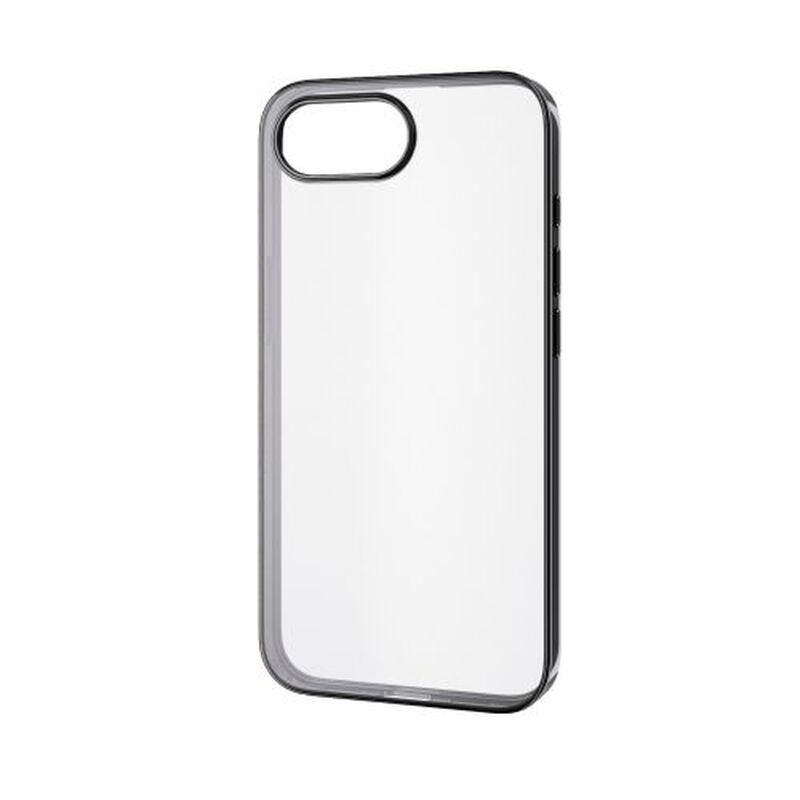 iPhone 16e/ソフトケース/サイドメッキ/メタリックブラック PM-A25SUCTMBK