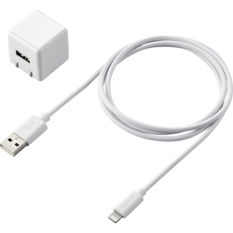 Lightning-AC充電器/1.0A出力/ケーブル同梱/1.0m/ホワイト MPA-ACL04WH