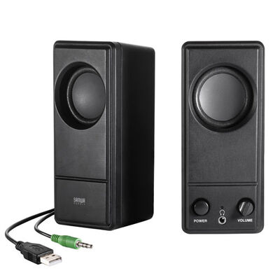 USB電源PCスピーカー MM-SPL18UBK