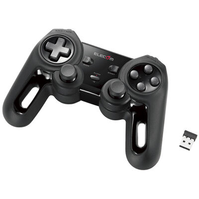 無線ゲームパッド/13ボタン/Xinput/振動/連射/高耐久/ブラック JC-U4113SBK