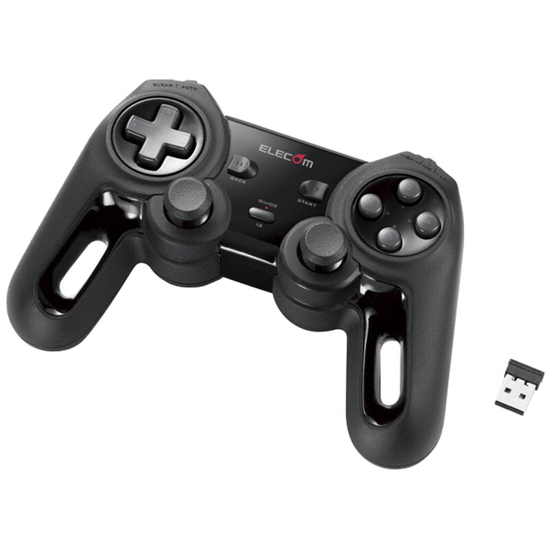 無線ゲームパッド/13ボタン/Xinput/振動/連射/高耐久/ブラック JC-U4113SBK
