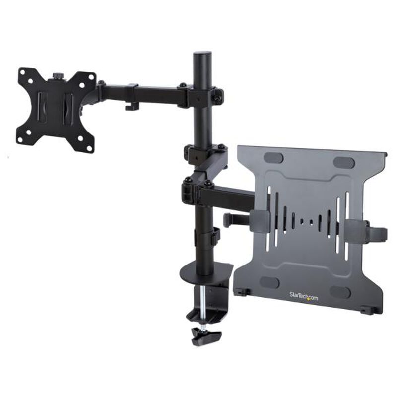 モニターアーム/ノートパソコン トレイ付/1画面/最大32インチディスプレイ/VESA対応 A2-LAPTOP-DESK-MOUNT