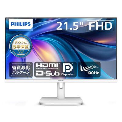 液晶ディスプレイ 21.5型/1920×1080/DP、HDMI、D-sub/ホワイト/スピーカー 22E1N1200AW/11