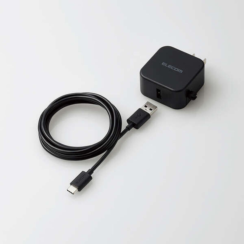 AC充電器/スマホ・タブレット用/2.4A出力/Type-C/USB-C/ケーブル同梱/1.5m/USB-Aメス1ポート/おまかせ充電搭載/ブラック MPA-ACC23BK