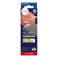 iPhone 16eカメラレンズカバーガラス/高透明/クリア PM-A25SFLLP1CR