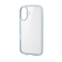 iPhone 16用ハイブリッドケース/TOUGH SLIM LITE/フレームカラー/背面クリア/ストラップシート付属/ライトブルー PM-A24ATSLFCBU