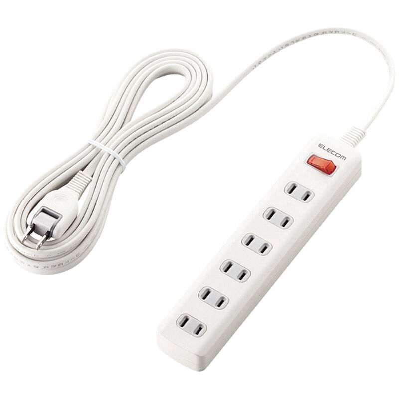 雷ガードタップ/一括スイッチ/6個口/5m/ホワイト T-K3A-2650WH