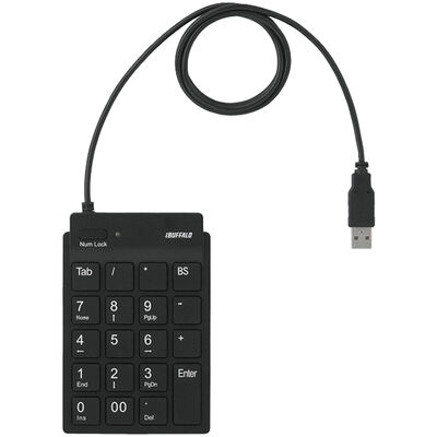 スリムテンキーボード Tabキー付き ブラック BSTK11BK