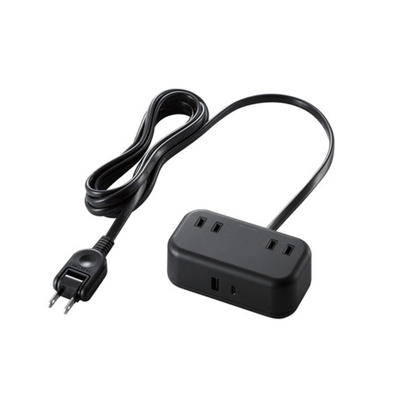 USBタップ/USB Type-C×1(最大20W)/USB-A×1(最大12W)/最大出力20W/AC差込口×2/2.0m/ブラック T-U04-2220BK