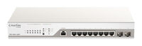 Nuclias対応ギガビットL2スマートスイッチ、PoE+対応(最大130W給電)、1000BASE-Tポート×8、SFPスロット×2、1年間ライセンス付 DBS-2000-10MP/A1