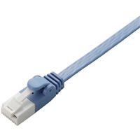 EU RoHS指令準拠 ツメ折れ防止フラットLANケーブル(Cat6)/0.5m/ブルー LD-GFT/BU05