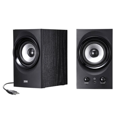 ハイパワーUSBスピーカー（ブラック） MM-SPU9BKN