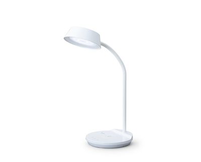 LEDデスクライト Qi充電シリーズ 平置きタイプ 調光・調色 ホワイト LDL-QFDL-W