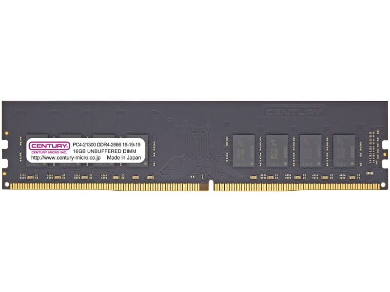 デスクトップ用 PC4-21300/DDR4-2666 288pin Unbuffered_Non-ECC_DIMM 2Rank 1.2v 32GB Kit（16GB×2枚） 日本製 CB16GX2-D4U2666