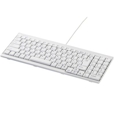 USB接続 有線スリムキーボード ホワイト BSKBU14WH