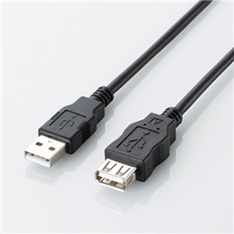 エコUSB2.0延長ケーブル/A-Aメスタイプ/エコ/5m/ブラック U2C-JE50BK