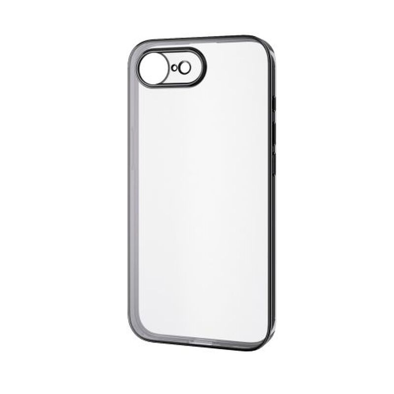 iPhone 16e/ソフトケース/極限保護/メタリック加工/メタリックブラック PM-A25SUCTMKBK