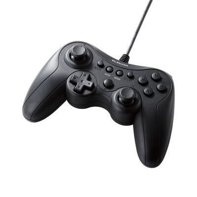 ゲームパッド/有線/Xinput/Xbox系配置/連射/スティックモード切替/軽量/ブラック JC-GP20XBK