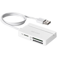 USB2.0 マルチカードリーダー/ライター スタンダードモデル ホワイト BSCR100U2WH