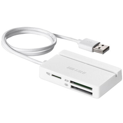 USB2.0 マルチカードリーダー/ライター スタンダードモデル ホワイト BSCR100U2WH