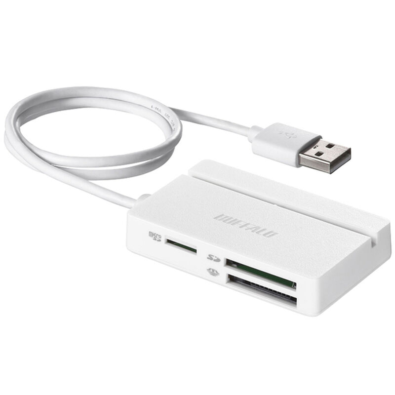 USB2.0 マルチカードリーダー/ライター スタンダードモデル ホワイト BSCR100U2WH