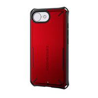 iPhone 16e/ハイブリッドケース/ZEROSHOCK/Solid Plus/レッド PM-A25SZEROSPRD