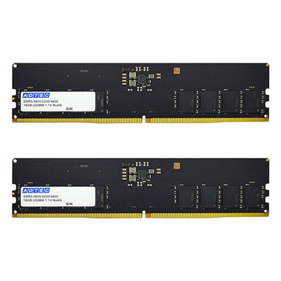 DDR5-5600 UDIMM 16GB×2枚 ADS5600D-H16GW