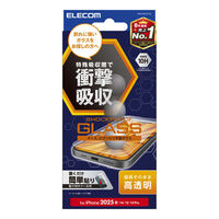 iPhone 16e/14/13/13 Proガラスフィルム/SHOCKPROOF/高透明 PM-A25SFLGZ