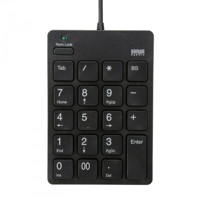 USBテンキー（Type-Cコネクタ・USB2.0ハブ付き） NT-18CUHBK