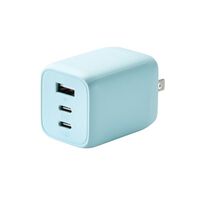 AC充電器/USB充電器/USB PD対応/PPS対応/65W/USB-C×2/USB-A×1/スイングプラグ/ペールブルー MPA-ACCP4465BU