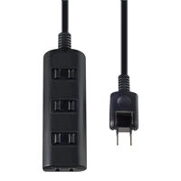 扉付タップラン 4個口 1m ブラック WBT-N4010B(BK)