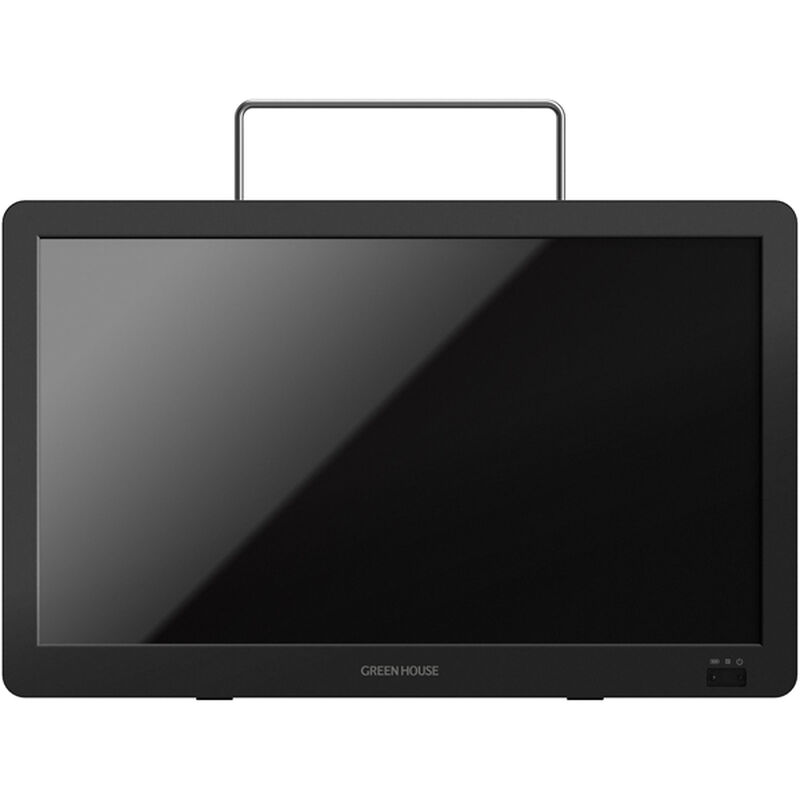 14型バッテリー内蔵ポータブルテレビ ワンセグ/フルセグ対応 HDMI入力対応 1366x768 2W+2Wスピーカー GH-PTV14A-BK
